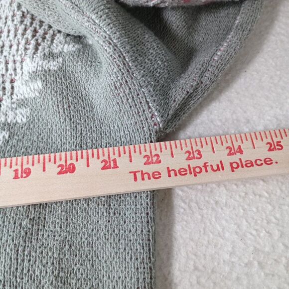 St Johns Bay Southwest Knit Sweater L 42-44 Gray 100% Cotton USA Vintage - Picture 9 of 11